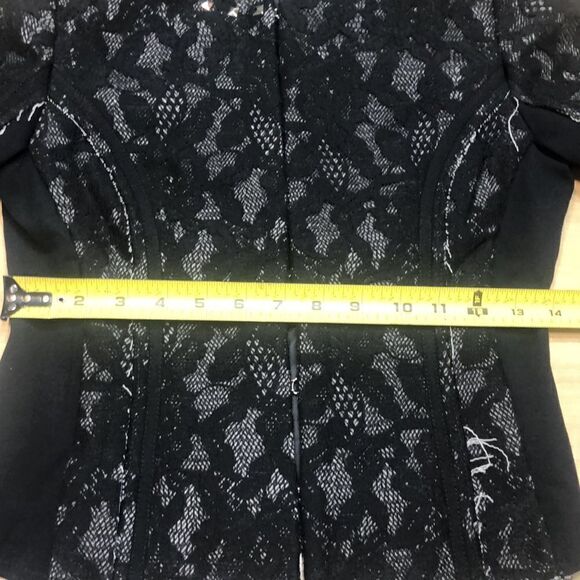 Express Destress Lace Black and White Jacket - Picture 6 of 7